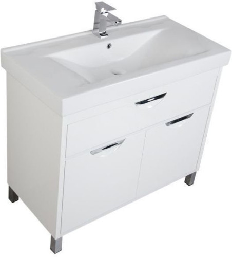 Тумба с раковиной Aquanet Гретта 100 белый