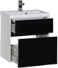 Тумба с раковиной Aquanet Латина 60 черный (2 ящика)