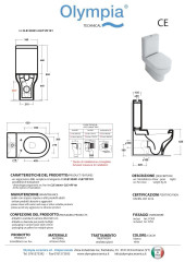 Olympia Clear, напольный унитаз моноблок 63x36 см, цвет белый глянцевый
