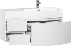 Тумба с раковиной Aquanet Опера 115 R белый (3 ящика)