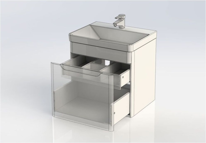 Тумба с раковиной Aquanet София 60 белый