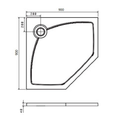 Душевой поддон из искусственного камня Florentina GW-90х90P
