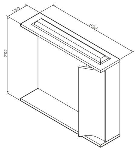 Зеркало шкаф AM PM Like 80 L с подсветкой