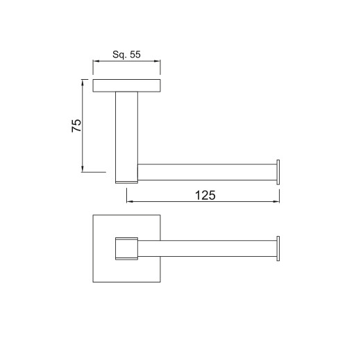 Держатель туалетной бумаги Jaquar Kubix Prime Подвесной, Хром (AKPCHR35755P/AKPCHR35755PS)