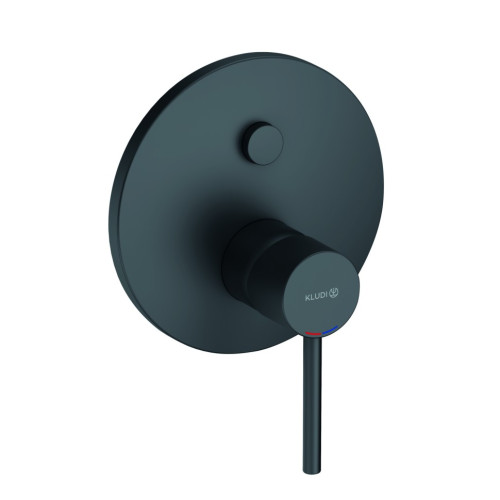 Смеситель для ванны и душа KLUDI BOZZ встраиваемый, внешняя часть с автоматическим переключателем воды PUSH&SWITCH, черный матовый (386593976)