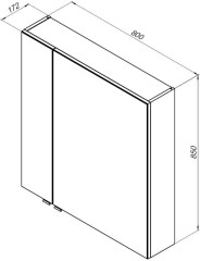 Зеркальный шкаф Aquanet Алвита New 80 Белый матовый