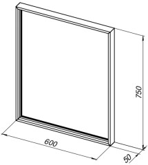 Зеркало De Aqua Алюминиум 60 261707 LED медь