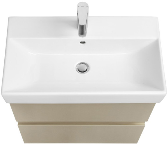 Тумба под раковину Roca Oleta 80 подвесная, 2 ящика, капучино (A857640515)