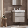 Тумба под раковину Roca Oleta 80 подвесная, 2 ящика, капучино (A857640515)