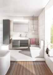 Низ к унитазу Roca INSPIRA SQUARE напольный, двойной выпуск, квадратный, 645 мм (7.3425.3.700.0)