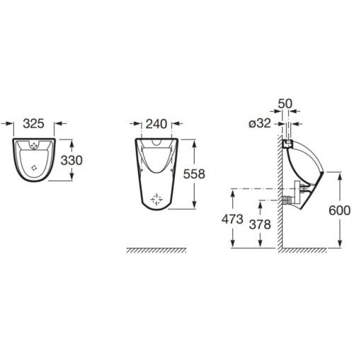 Писсуар Roca Chic с верхним подводом
