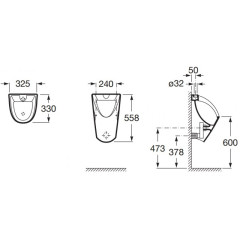 Писсуар Roca Chic с верхним подводом