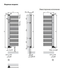 Полотенцесушитель Zehnder Yucca Cover YPR-180-60
