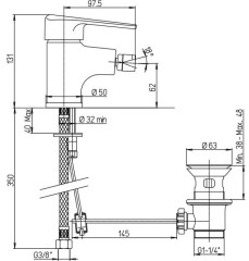 Смеситель Paini Cooper 80CR306