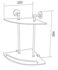 Полка стеклянная AM PM Bliss A5537800