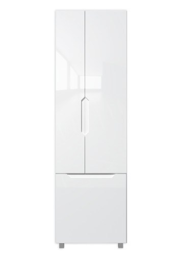 Пенал напольный Optima 60 без ящика с корзиной для белья глянец Домино