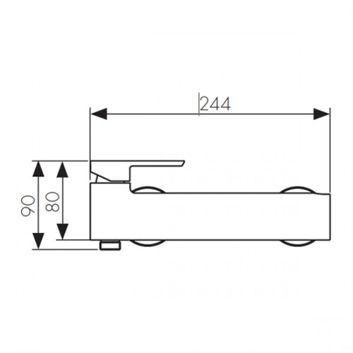 Смеситель для ванны KAISER Saga (53077)