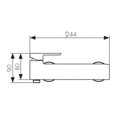 Смеситель для ванны KAISER Saga (53077)