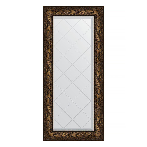 Зеркало настенное с гравировкой EVOFORM в багетной раме Византия бронза, 59х128 см, BY 4072