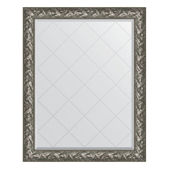 Зеркало настенное с гравировкой EVOFORM в багетной раме Византия серебро, 99х124 см, BY 4372