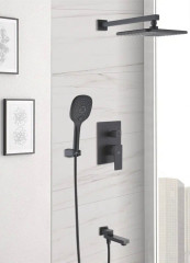 Душевая система встраиваемая Rose R2835H, черный