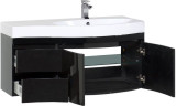 Тумба с раковиной Aquanet Опера 115 R черный (2 дверцы 2 ящика)