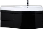 Тумба с раковиной Aquanet Опера 115 R черный (2 дверцы 2 ящика)