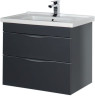 Тумба с раковиной Aquanet Эвора 80 серый антрацит
