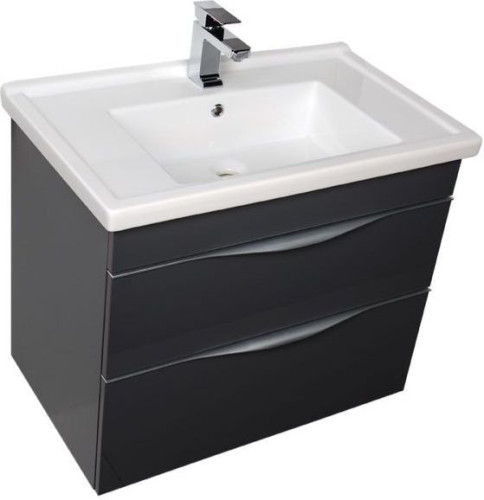 Тумба с раковиной Aquanet Эвора 80 серый антрацит