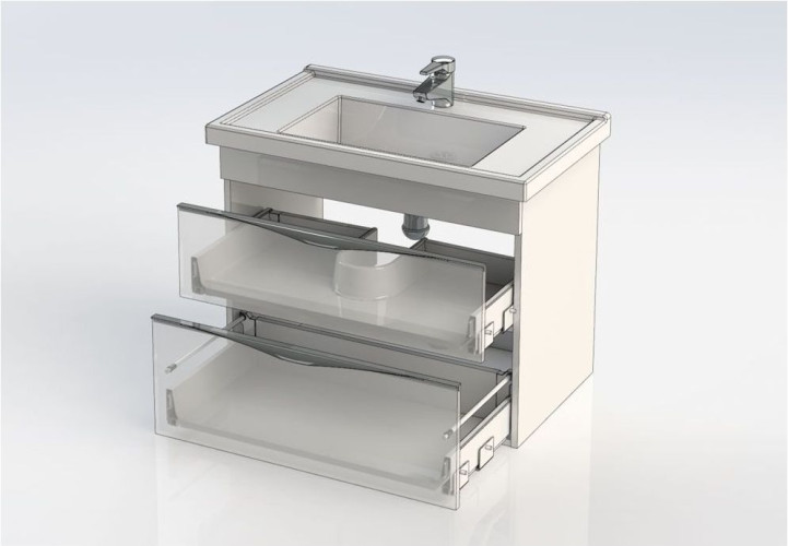 Тумба с раковиной Aquanet Эвора 80 серый антрацит