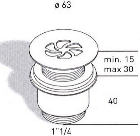 Донный клапан Migliore Ricambi ML.RIC-10.125