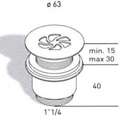 Донный клапан Migliore Ricambi ML.RIC-10.125