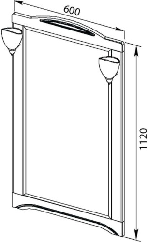 Зеркало Aquanet Луис 65 бежевый