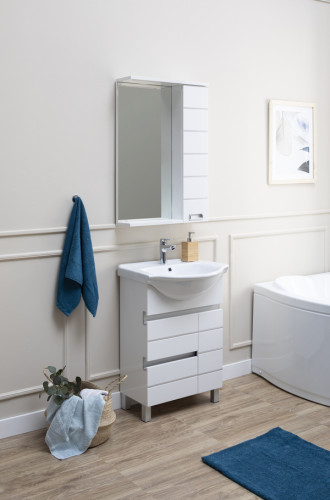 Зеркало-шкаф Aquanet Доминика 60 LED белый