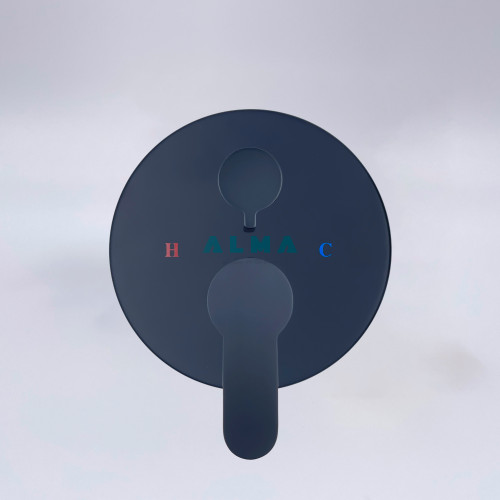 Встраиваемый душевой комплект со смесителем Marita, черный  3 режима