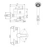 BA238AA UNO Настенный смеситель для ванны/душа