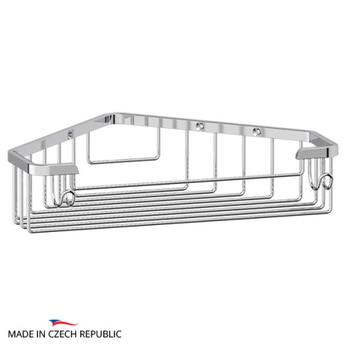Полочка-решетка с крючками угловая 23 cm (хром) (FBS) RYN 005