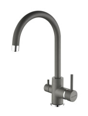 Смеситель для кухни Paulmark ESSEN, серый металлик, 213211-402, Paulmark