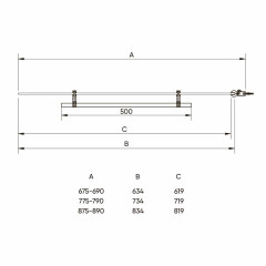 Шторка на ванну Veconi Palau PL-79B, 900x1500, хром, стекло прозрачное