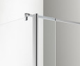 Душевая перегородка Azario CHICAGO 1200х1950 прозрачное стекло 8 мм, подвижная доп.перегородка 50 см, цвет профиля серебро (AZ-NAR6321 1200)