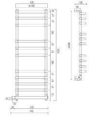 Полотенцесушитель Margaroli Luna 534-11 BOX