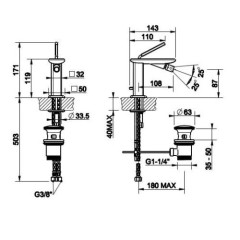 Смеситель Gessi Ispa 41407.031