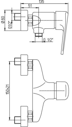 Смеситель Paini Cooper 80CR511