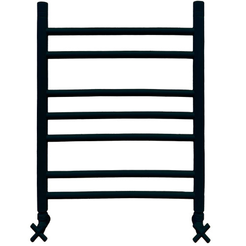 Полотенцесушитель Ника CLASSIC ЛП (Г2) 60/50 RAL9005 черный матовый с вентилями (комплект люкс)