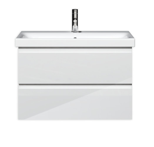 Тумба подвесная под умывальник "Moduo 80" Graffo белый глянец В2 Домино