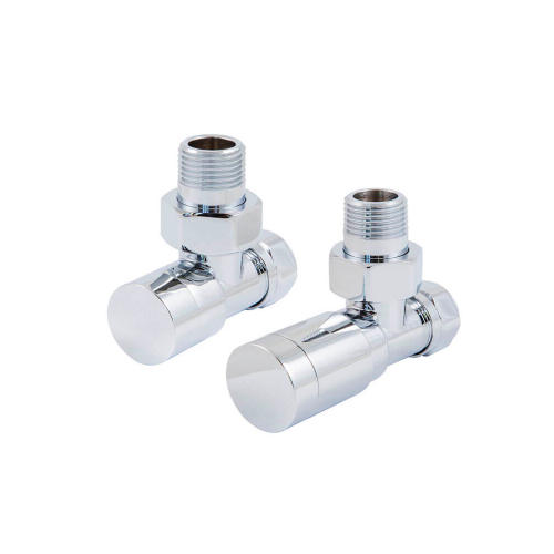 Комплект клапанов Schlosser с ручной регулировкой Форма угловая, Элегант Хром GZ 1/2 x GW 1/2