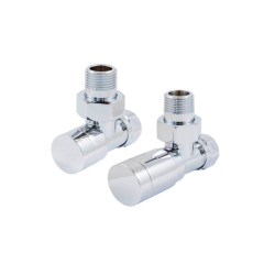 Комплект клапанов Schlosser с ручной регулировкой Форма угловая, Элегант Хром GZ 1/2 x GW 1/2