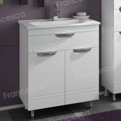 Тумба с раковиной Francesca Доминго 70 с 2 дверцами белый (1ящ+2дв, ум. Марко 70)