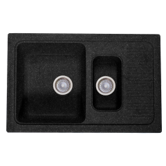 Кухонная мойка Formastone Fosto  КМ 77-49, прямоугольная с крылом, обсидиан