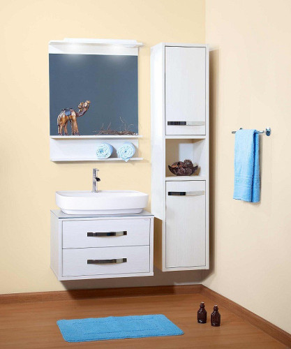 Зеркало Бриклаер Чили 70 4627125414947 с подсветкой Светлая лиственница